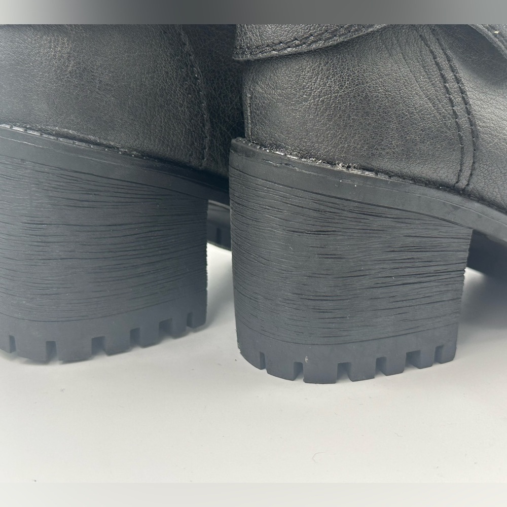 Unionbay Women's Dark Gray & Heather 7.5 Lugg Sole Boots Moto Lace Ankle Booties - Picture 9 of 11